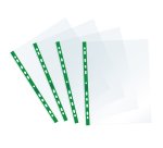 Buste forate Sprint - c/ banda - liscia - 22 x 30 cm - verde - Favorit - conf. 25 pezzi