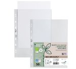Buste forate Gea 100 - PP riciclato - buccia medium - 21 x 29,7 cm - Sei rota - conf. 50 pezzi