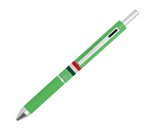 Penna a sfera a scatto multifunzione - fusto verde chiaro gommato Italia - Osama