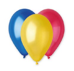 Palloncini in lattice metallizzati - Ø 26 cm - colori assortiti - Big Party - conf. 16 pezzi