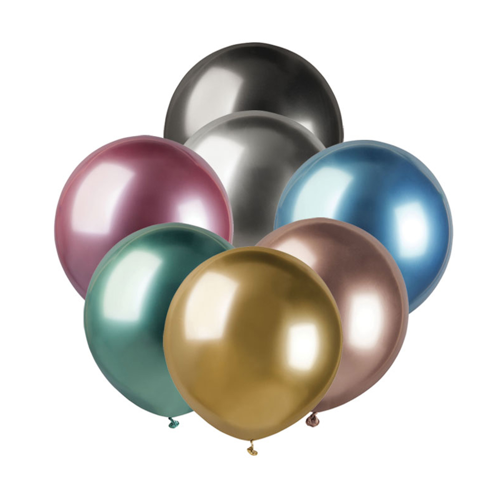 Palloncini in lattice metallizzati - D 48 cm - glossy assortiti - Big Party  - conf. 25 pezzi su