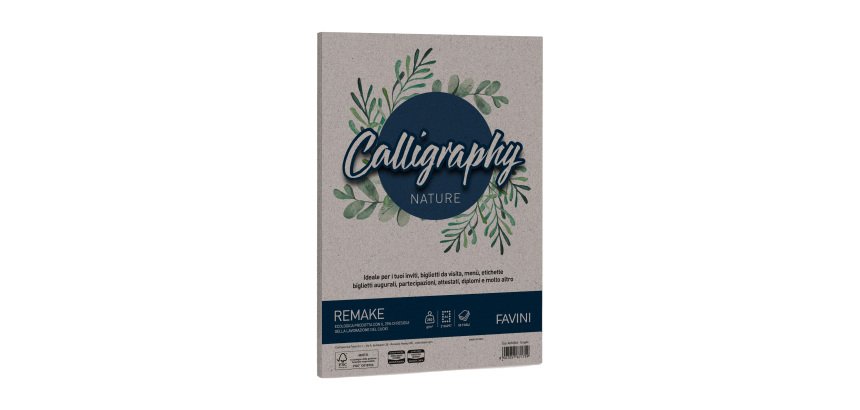Carta Calligraphy Nature Remake - A4 - 250 gr - scoglio - Favini - conf. 50 fogli