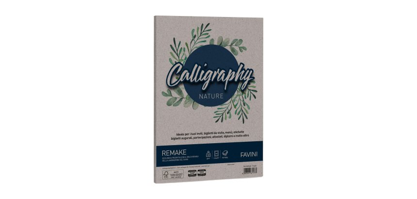 Carta Calligraphy Nature Remake - A4 - 120 gr - scoglio - Favini - conf. 50 fogli