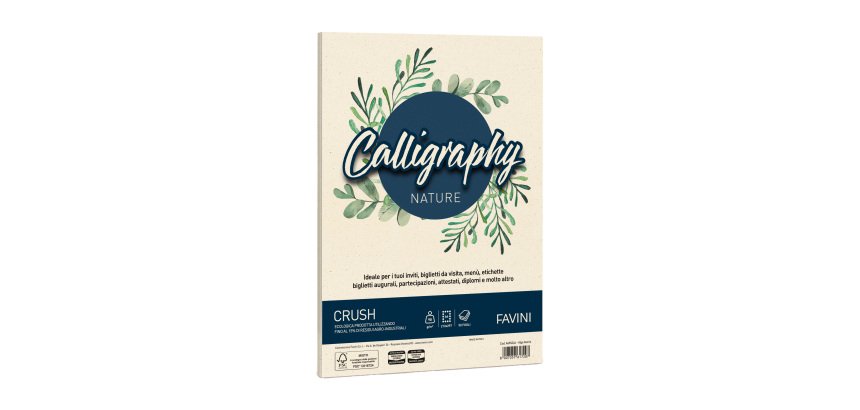 Carta Calligraphy Nature Crush - A4 - 90 gr - alga - Favini - conf. 50 fogli
