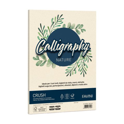 Carta Calligraphy Nature Crush - A4 - 90 gr - alga - Favini - conf. 50 fogli