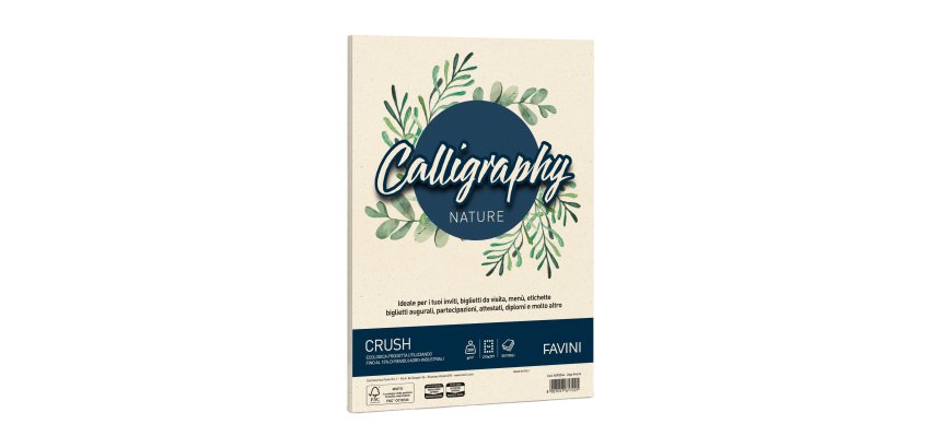 Carta Calligraphy Nature Crush - A4 - 200 gr - alga - Favini - conf. 50 fogli