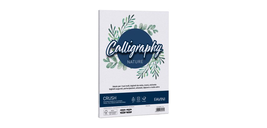 Carta Calligraphy Nature Crush - A4 - 250 gr - uva - Favini - conf. 50 fogli