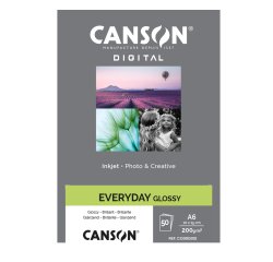 Carta Inkjet Everyday - 10 x 15 cm - 200 gr - 50 fogli - lucida - Canson