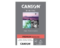 Carta Inkjet Premium - 10 x 15 cm - 255 gr - 50 fogli - lucida - Canson