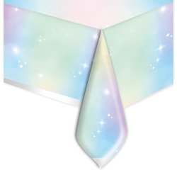 Tovaglia - plastica - 140 x 270 cm - colori soft rainbow - Big Party