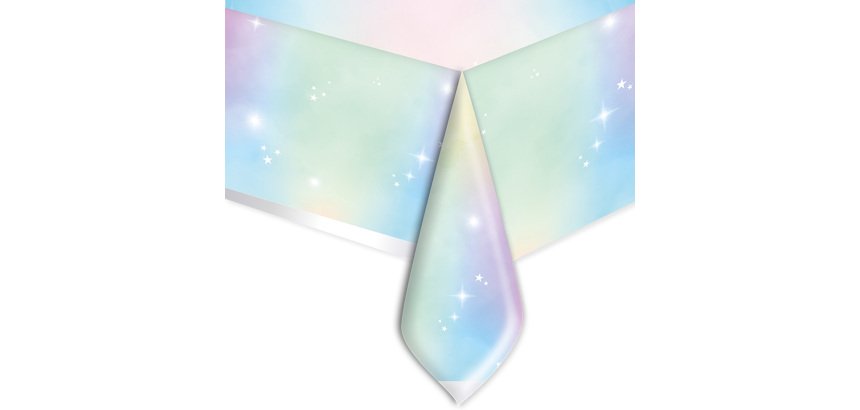 Tovaglia - plastica - 140 x 270 cm - colori soft rainbow - Big Party