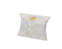 Scatolina portaconfetti - sposi - carta - 10 x 8 x 3 cm - Big Party - conf.25 pezzi
