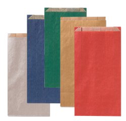 Sacchetti a soffietto - 12 x 22+4 cm - colori scuri assortiti - Rex Sadoch - conf. 100 pezzi