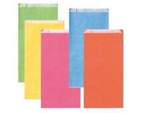 Sacchetto a soffietto - 8 x16+2,5 cm - colori chiari assortiti - Rex Sadoch - conf. 100 pezzi