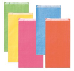 Sacchetto a soffietto - 14 x 28+5 cm - colori chiari assortiti - Rex Sadoch - conf. 100 pezzi