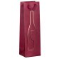 Shopper portabottiglie - con manici in corda - 12 x 37 x 9 cm - rosso - Rex Sadoch