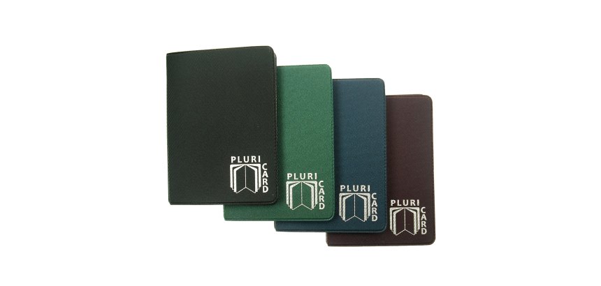 Portacard a libro - 14 scomparti - in PVC gommato 880 - Alplast - conf. 24 pezzi