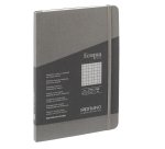 Taccuino Ecoqua Plus - con elastico - rilegatura cucita - A5 - 5 mm - 80 fogli - artracite - Fabriano