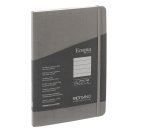 Taccuino Ecoqua Plus - con elastico - rilegatura cucita - A5 - 5 mm - 80 fogli - righe - artracite - Fabriano