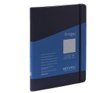 Taccuino Ecoqua Plus - con elastico - spiralato - A5 - 70 fogli - puntinato - blu scuro - Fabriano