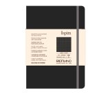 Taccuino Ispira - con elastico - copertina rigida - A5 - 96 fogli - puntinato - nero - Fabriano