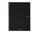 Maxiquaderno Ecoqua original - A4 - 90 gr - 5 mm - 70 fogli - nero - spiralato - Fabriano