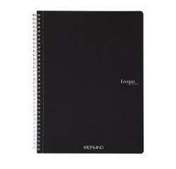 Maxiquaderno Ecoqua original - spiralato - A4 - 90 gr - 5 mm - 70 fogli - nero - Fabriano