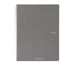 Maxiquaderno Ecoqua original - A4 - 90 gr - 1 rigo - 70 fogli - antracite - spiralato - Fabriano