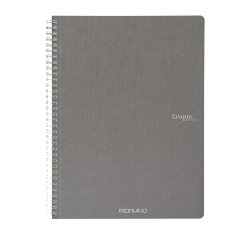 Maxiquaderno Ecoqua original - spiralato - A4 - 90 gr - 1 rigo - 70 fogli - antracite - Fabriano