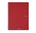 Maxiquaderno Ecoqua original - A4 - 90 gr - 1 rigo - 70 fogli - rosso scuro - spiralato - Fabriano