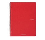 Maxiquaderno Ecoqua original - A4 - 90gr - 1 rigo - 70 fogli - lampone - spiralato - Fabriano