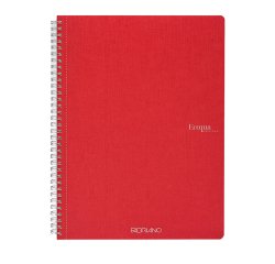 Maxiquaderno Ecoqua original - spiralato - A4 - 90gr - 1 rigo - 70 fogli - lampone - Fabriano
