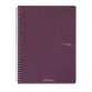 Maxiquaderno Ecoqua original - spiralato - A4 - 90 gr - 1 rigo - 70 fogli - vino - Fabriano