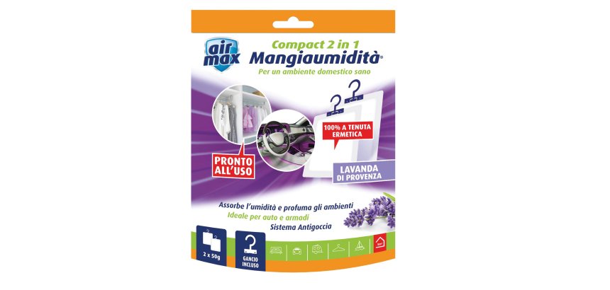 Mangiaumidità appendibile compact 2 in1 - lavanda di provenza - 50 gr - Air Max