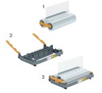 Cartuccia ricaricabile - struttura con film incluso - 125 micron - lucido - per plastificatrice Foton 30 - GBC