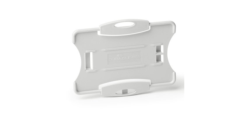 Portabadge Eco - per 1 tessera - 54 x 87 mm - grigio - Durable - conf. 10 pezzi