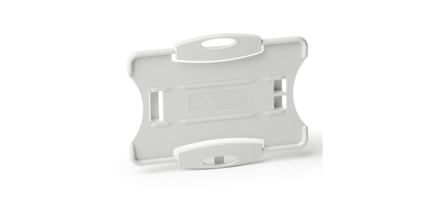 Portabadge Eco - per 1 tessera - 54 x 87 mm - grigio - Durable - conf. 10 pezzi