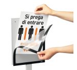 Espositore Info Stand Basic - da pavimento - A4 - Durable