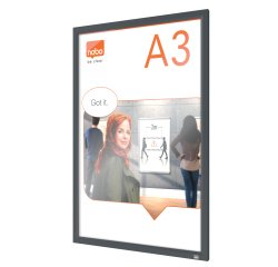 Cornice Impression PRO - a clip - A3 - grafite - Nobo