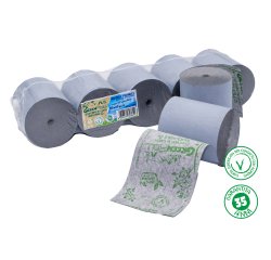 Rotolo per registratori di cassa - stampa termica - carta termica Green roll - 79 mm x 80 mt - diametro esterno 78 mm - 48 gr - anima 12 mm - Rotolificio Pugliese - blister 5 pezzi