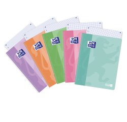 Maxiquaderno PastelOn - spiralato - A4 - rigo - 90 gr - 120 fogli - colori assortiti - Oxford