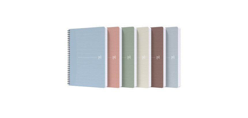 Maxiquaderno spiralato Rec'up - A4 - 1 rigo - 180 fogli - 90 gr - colori assortiti - Oxford