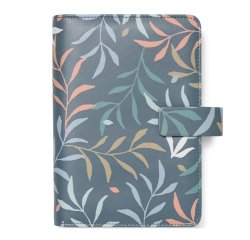 Organiser Botanical - f.to Personal 187 x 153 x 40 mm - con cinturino - blu - Filofax
