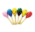 Coppia di maracas - in legno - 20 x 5,5 cm - CWR - conf. 2 pezzi
