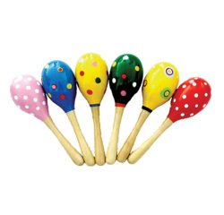 Coppia di maracas - in legno - 20 x 5,5 cm - CWR - conf. 2 pezzi