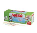 Stuzzicadente - doppia punta - in betulla - imbustato singolarmente - Samurai Party - conf. 1000 pezzi