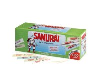 Stuzzicadente - doppia punta - in betulla - imbustato singolarmente - Samurai Party - conf. 1000 pezzi