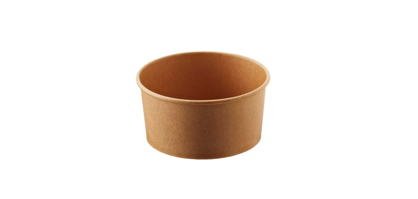 Bowl monouso Street Food - Ø 15 x H 7,5 cm - 1000 ml - avana/bianco - Leone - conf. 24 pezzi