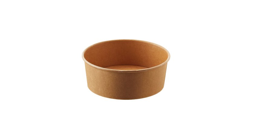 Bowl monouso Street Food - 16 x h 6.8 cm - 1300 ml - avana/bianco - Leone - conf. 24 pezzi