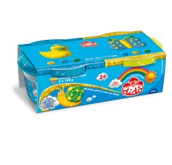 Pasta Glitter - 100gr - giallo/azzurro - conf. 2 pezzi - Didò